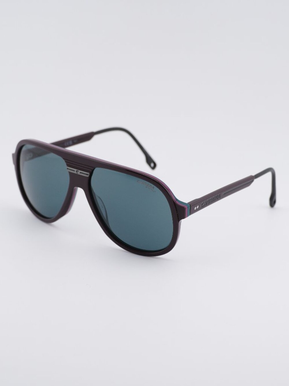 Carrera C SPORT 07/S 0LHF KU Sunglasses Burgundy Aviator Frame, Blue Lenses
